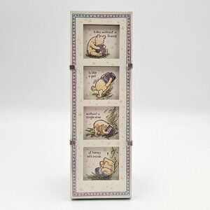 Disney Winnie The Pooh Shadowbox Glass Picture Frame Collage 4 Slot Friendship